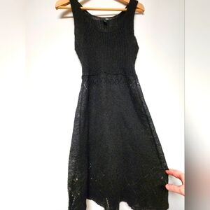 H&M Light Knit Sweater Dress Black New Condition Goth 90s